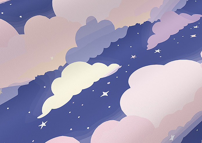 Cloudy Cosmos, Purple Twilight - Twist&Fit Roller Blind - Image 4